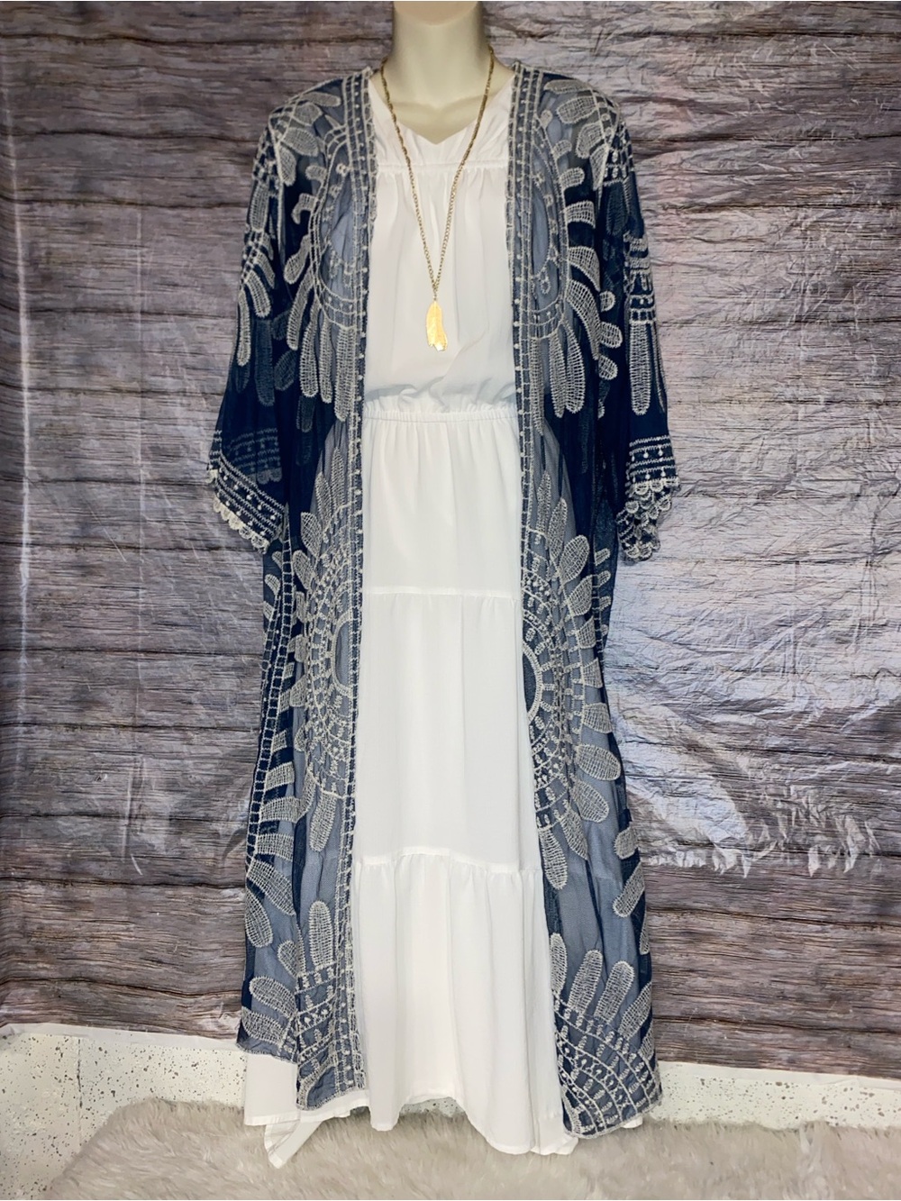 Simply Vera Vera Wang White Tiered Dress